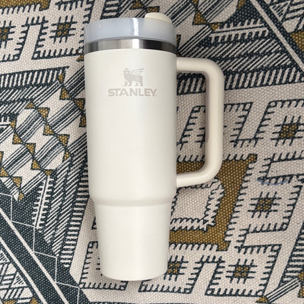 Stanley Cream Travel Mug with Handle